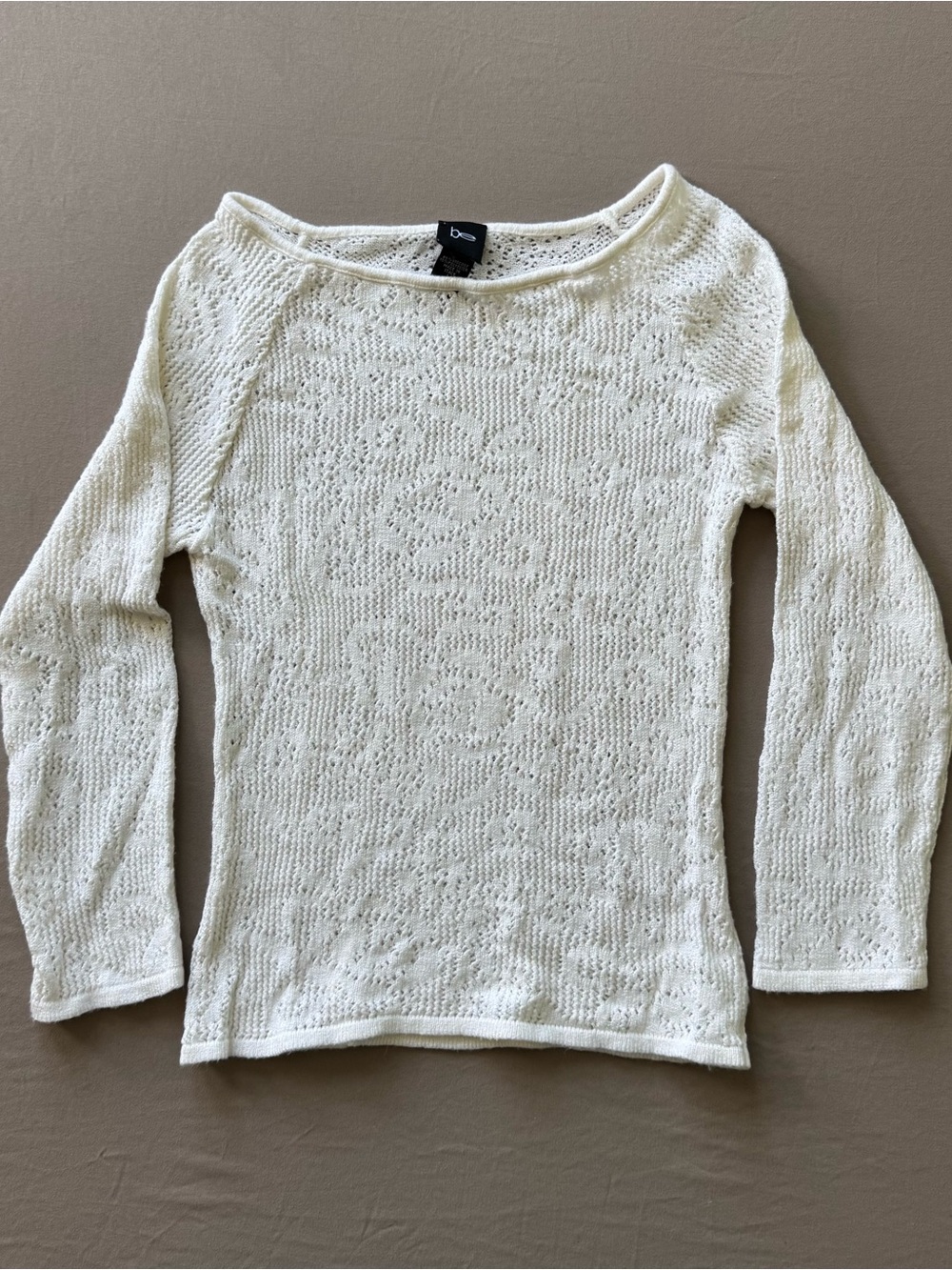 Vintage “Be” Open Stitch Crochet Style Top